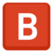 B Button (blood Type) emoji on Facebook